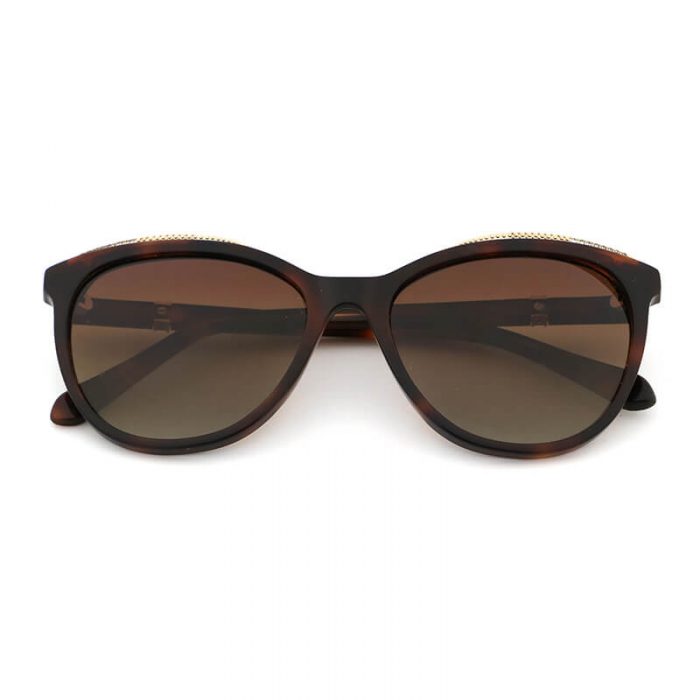 OEM polarized brown tortoise thin frame womens oversized acetate frame sunglasses - Image 3