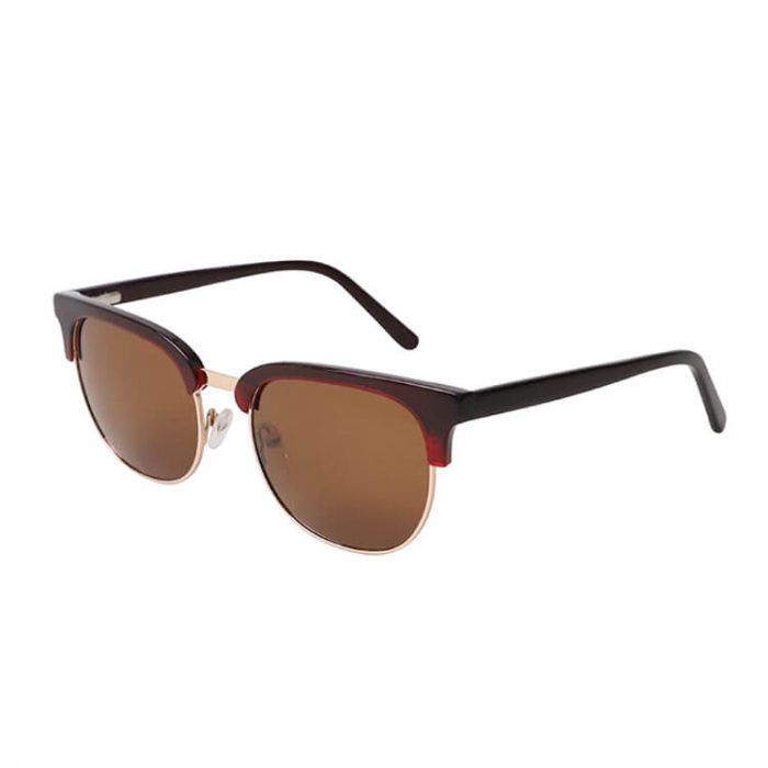 Manufacturer mens polarized black half rim metal/acetate frame fashion trend shades sunglasses - Image 3