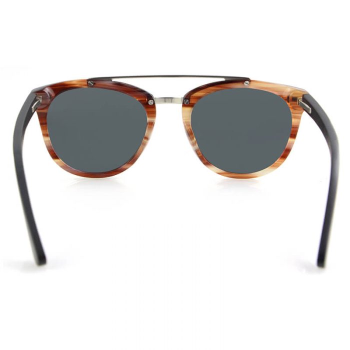 Double bridge metal acetate polarized sun glasses women brand designer shadow sunglasses - Image 5