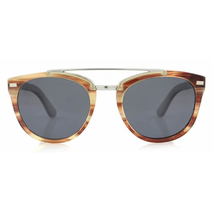 Double bridge metal acetate polarized sun glasses women brand designer shadow sunglasses - Image 3