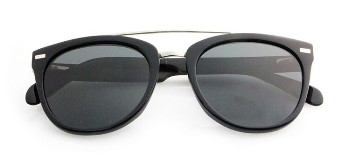 Women mens fashion polarized classic sunglasses with black acetate frames and clear black lenses - Image 3