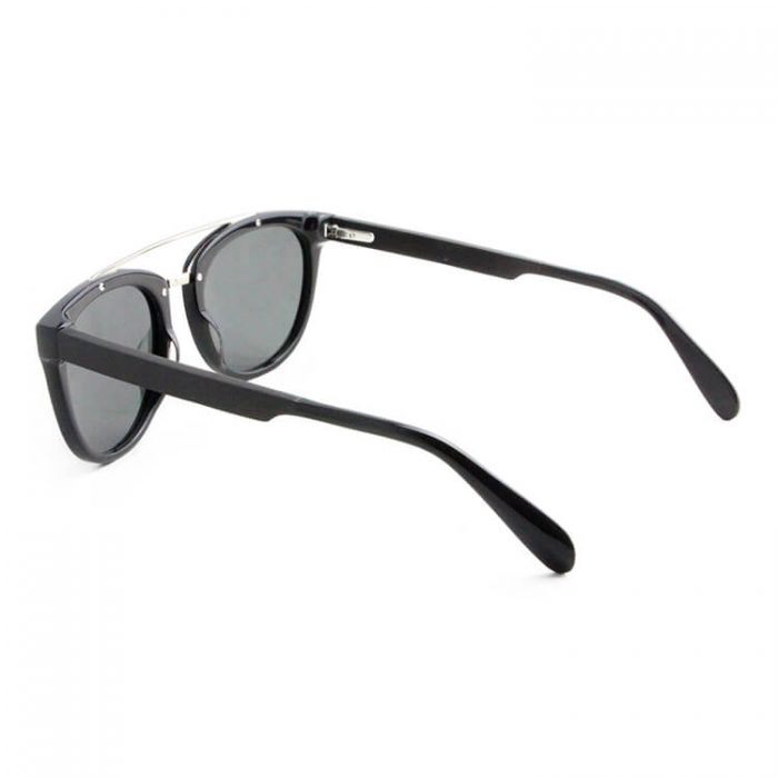 Women mens fashion polarized classic sunglasses with black acetate frames and clear black lenses - Image 5