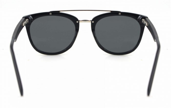 Women mens fashion polarized classic sunglasses with black acetate frames and clear black lenses - Image 6