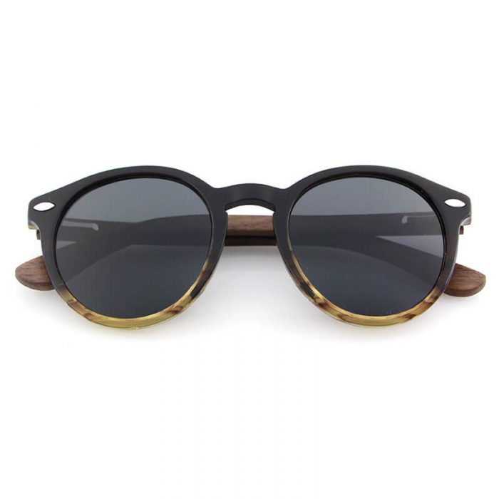 Custom logo wood temple polarized shades sun glasses womens tortoise acetate sunglasses - Image 4