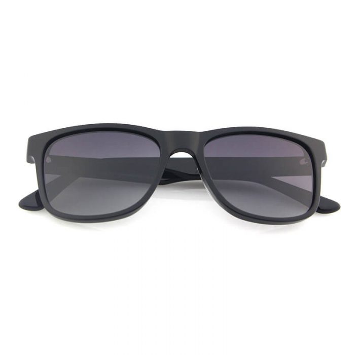 Fashion sun glasses square polarized acetate black shades wooden temples sunglasses - Image 4