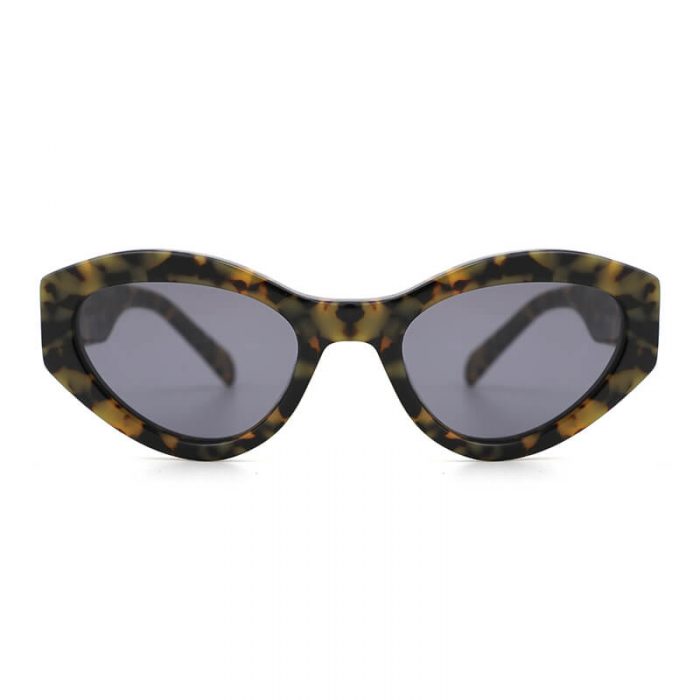ECO bio gradable tortoise black women polarized cat eye triangle acetate sunglasses - Image 3