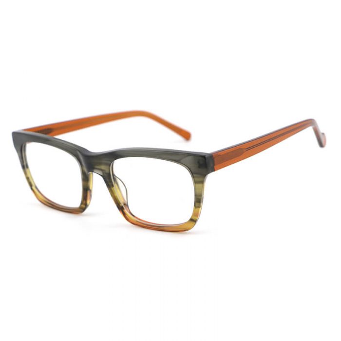 China vintage optical glasses frame wholesale brown tortoise square full acetate eyeglasses frame