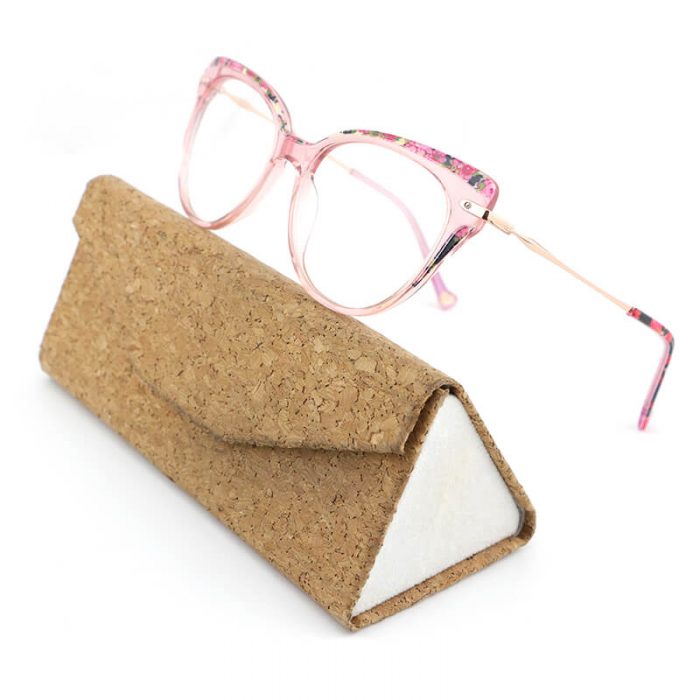 Big frame optical glasses wholesale clear pink cat eye frame eyeglasses for women - Image 2