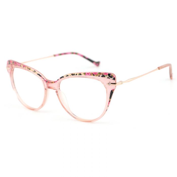 Big frame optical glasses wholesale clear pink cat eye frame eyeglasses for women - Image 8