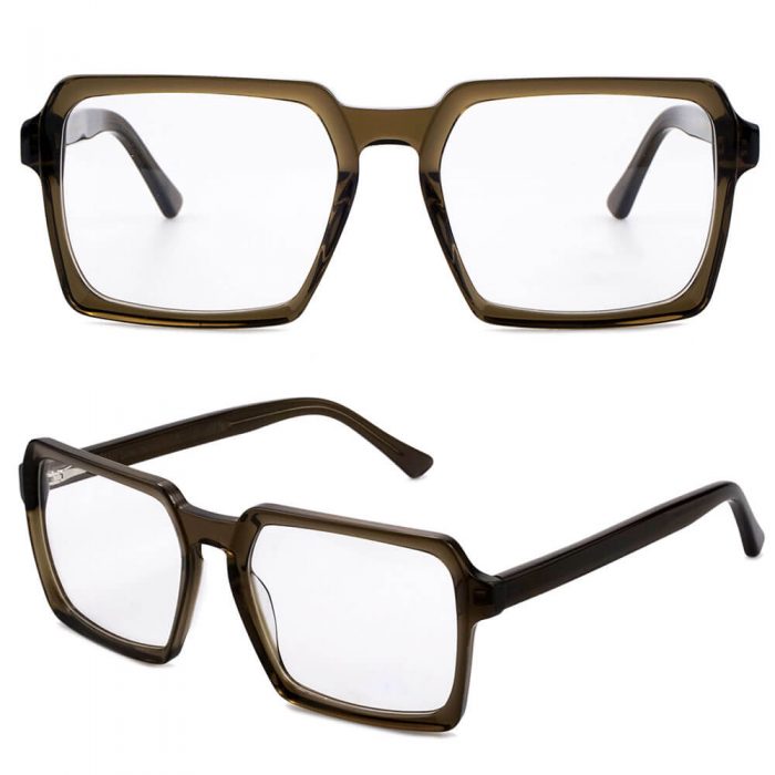 China acetate square frame optical glasses wholesale retro designer eyeglasses frame for men - Image 3