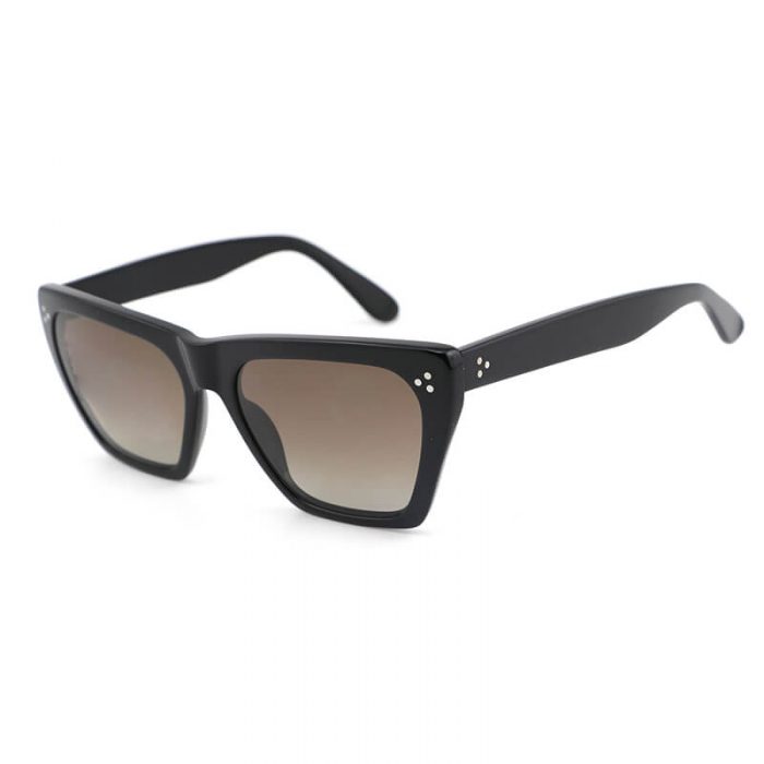 Custom logo trendy ladies polarized square frame acetate transparent acetate style sunglasses - Image 8