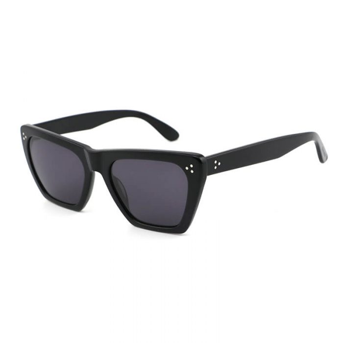 China wholesale custom logo newest design acetate black square men polarized sunglasses