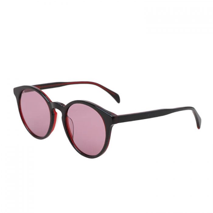 China classic acetate sunglasses wholesale womens round sun glasses polarized black/brown/pink sunglasses - Image 3