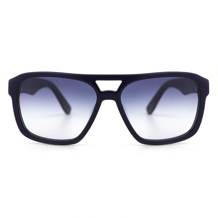 Fashion unisex men women luxury brand retro bridge flat top hot black square acetate polarized sunglasses - Image 4