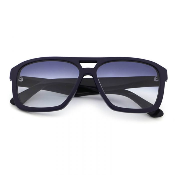 Fashion unisex men women luxury brand retro bridge flat top hot black square acetate polarized sunglasses - Image 3