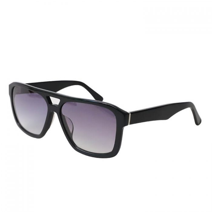 Fashion unisex men women luxury brand retro bridge flat top hot black square acetate polarized sunglasses - Image 12