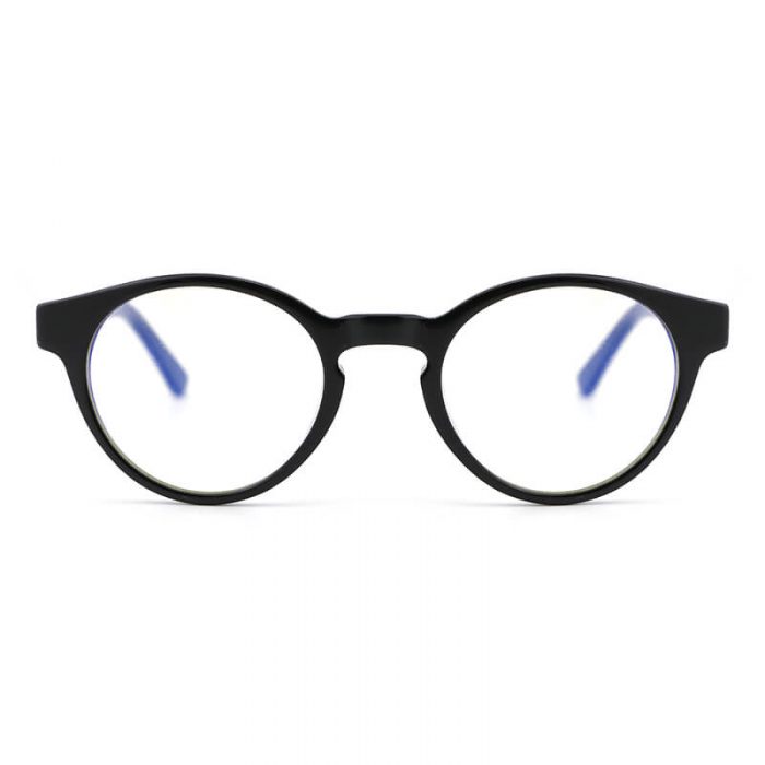 Factory wholesale oem classic womens mens fashion round frame black acetate optical glasses - Image 4