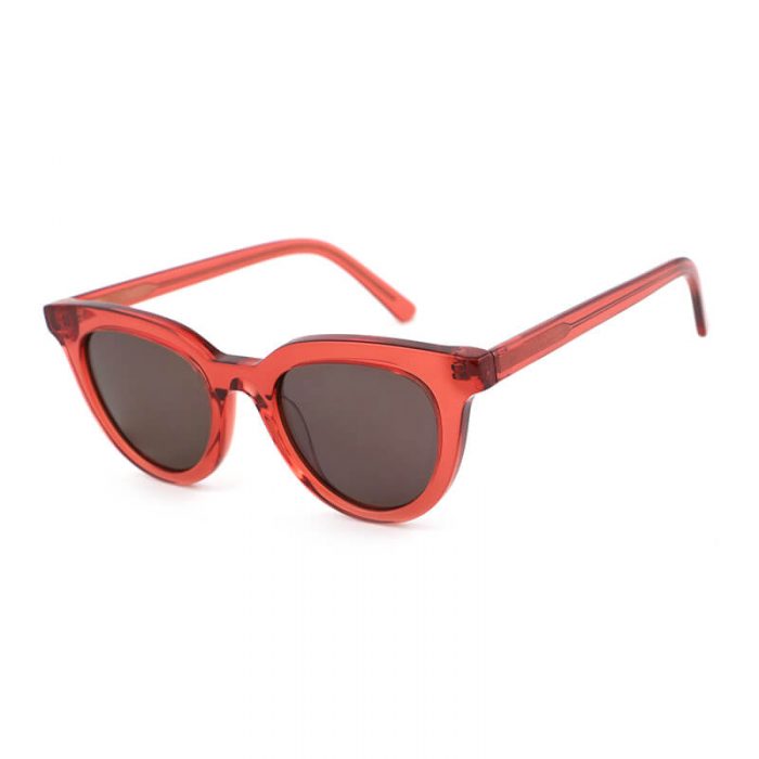 Custom logo designer uv400 polarized sun glasses womens acetate woman cateye red sunglasses