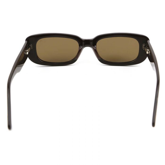 Wholesale thick temples mens black rectangle brown polarized acetate sunglasses with rhinestone - Image 5