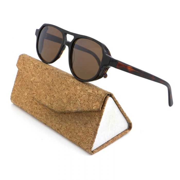 High quality womens polarized double bridge fashion acetate polarized sunglasses - Image 2