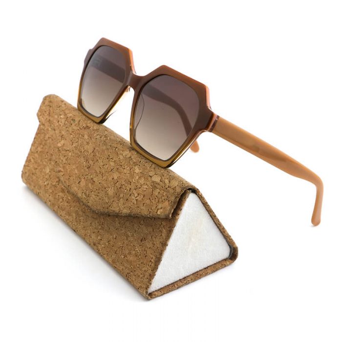 Premium women hexagon shape vintage sun glasses polarized acetate sunglasses - Image 2