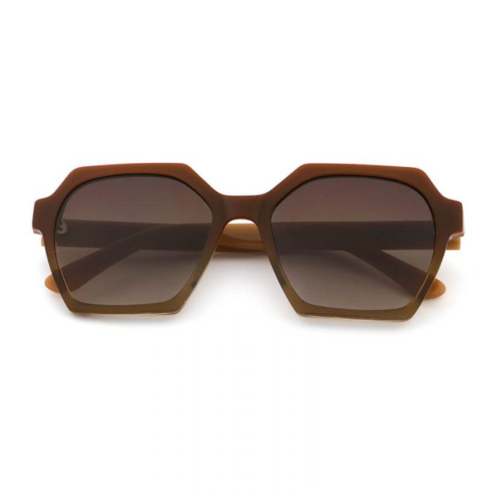 Premium women hexagon shape vintage sun glasses polarized acetate sunglasses - Image 3