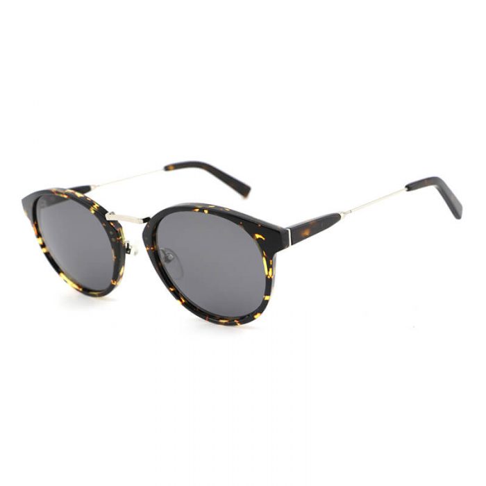 Fashion round frame acetate tortoise frame and metal bridge polarized sunglasses - Image 7