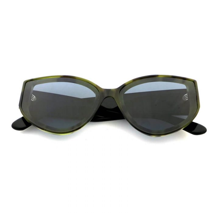 Custom logo women sunglasses oversize cat eye multi layer wide legs acetate sun glasses shades - Image 3
