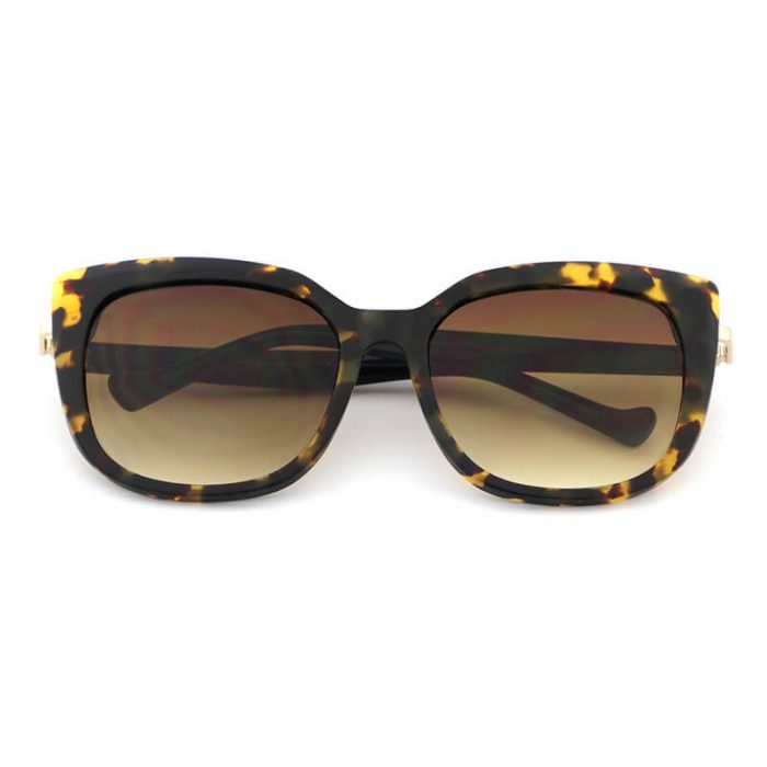 Womens polarized sun glasses tortoise gold frame cat eye oversized sunglasses with black temples - Image 4