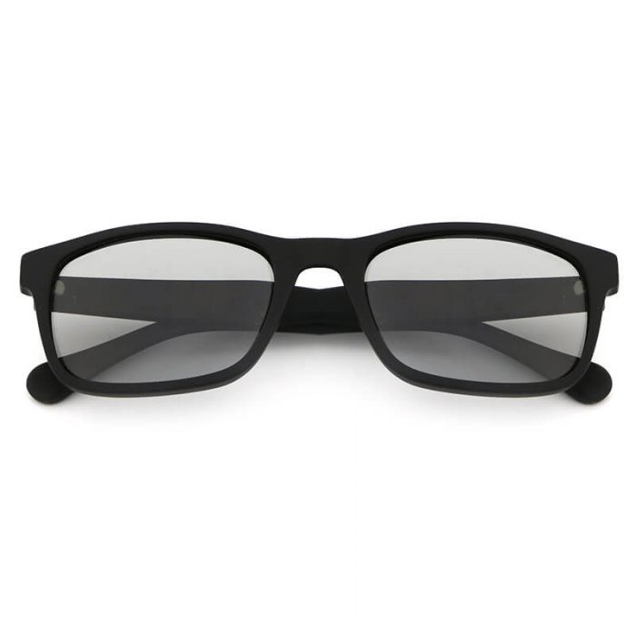 Fashion classic mens all black rectangle frame acetate custom logo polarized sunglasses - Image 4