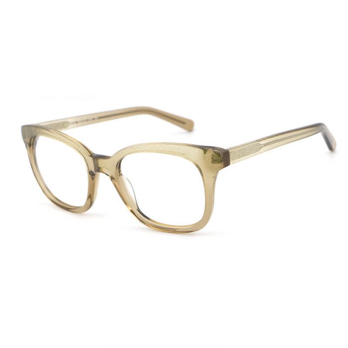 High quality women ladies pink lens square transparent acetate clear yellow sunglasses - Image 7