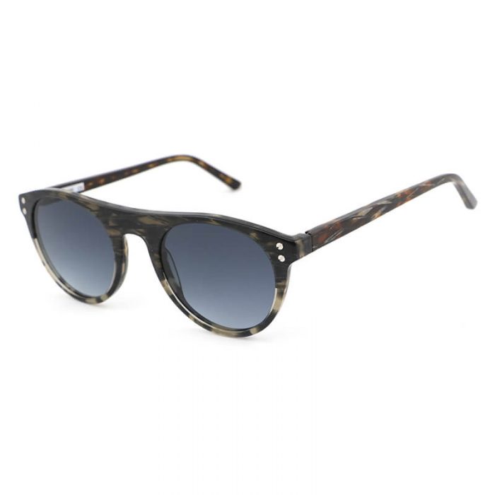 Unique design mens womens round lens acetate pattern sunglasses with rivets - Image 8