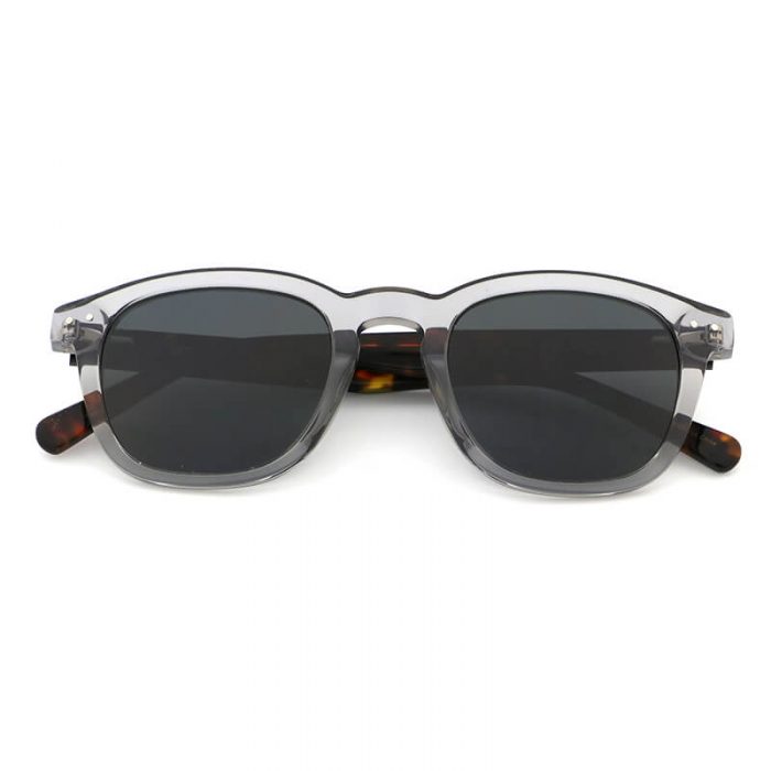 Fashion women square transparent frame acetate tortoise temples polarized sunglasses - Image 4