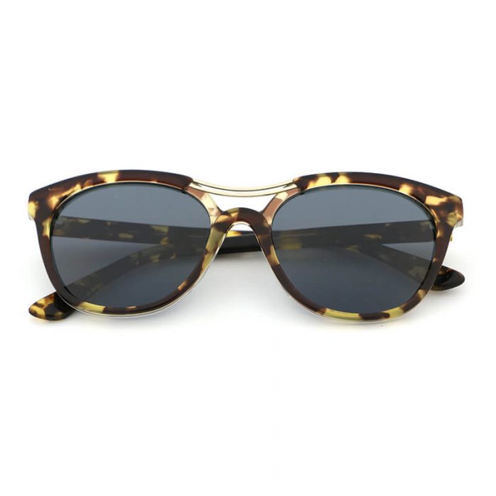 Custom acetate yellow tortoise shades womens clear lens polarized fashion sunglasses - Image 4