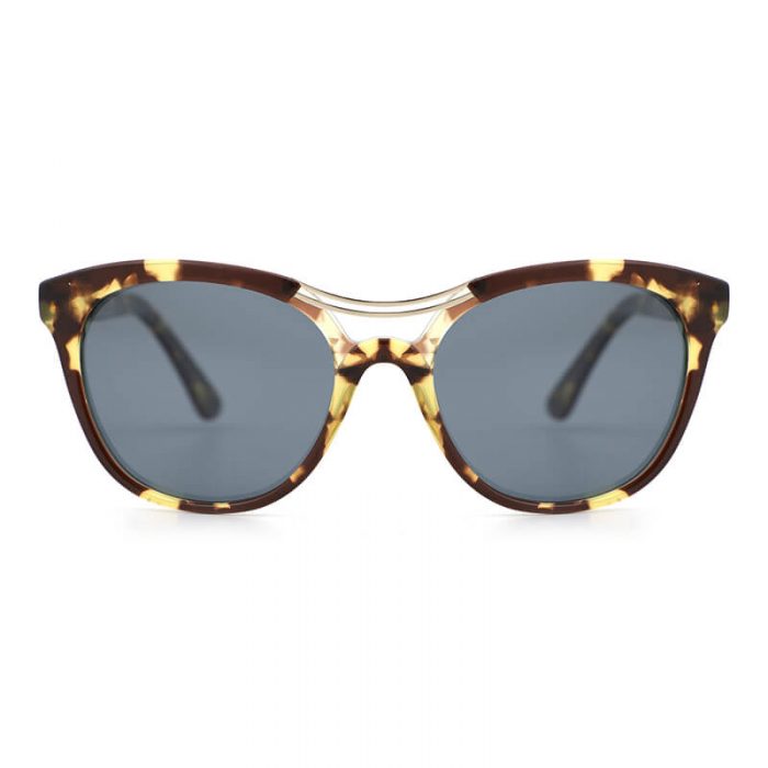 Custom acetate yellow tortoise shades womens clear lens polarized fashion sunglasses - Image 3