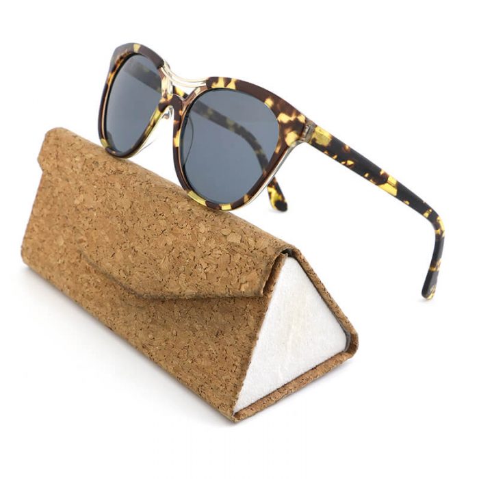 Custom acetate yellow tortoise shades womens clear lens polarized fashion sunglasses - Image 2