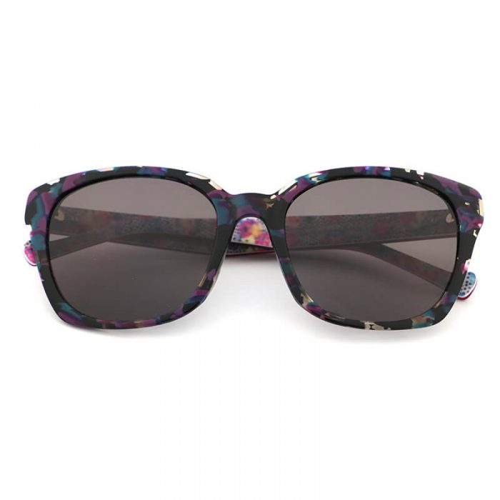 Custom logo wholesale womens purple rectangle tortoise shell acetate sunglasses - Image 4