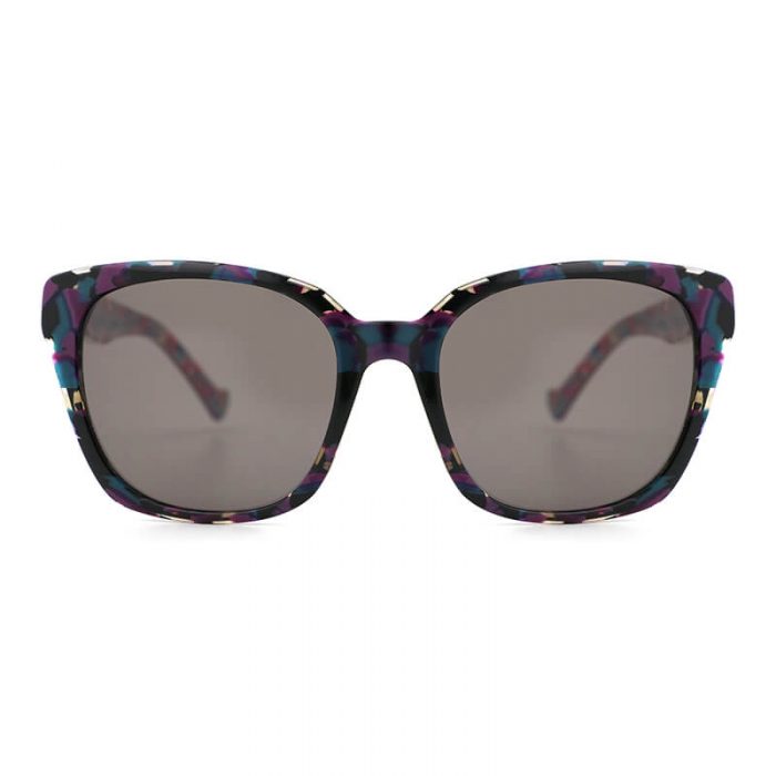 Custom logo wholesale womens purple rectangle tortoise shell acetate sunglasses - Image 3