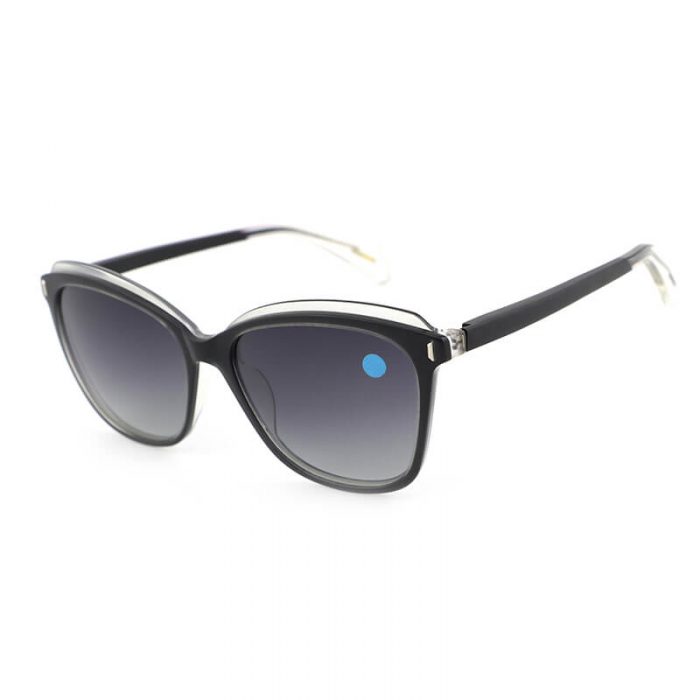High quality trendy rectangle oversized men vintage black double layer acetate sunglasses