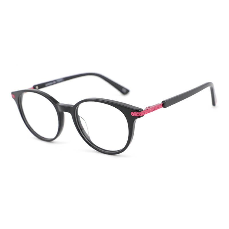 HG711 round frame optical glasses black eyeglasses
