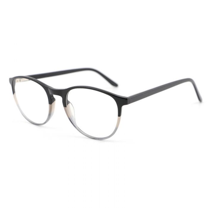 Customized round frame optical glasses black multi colors children acetate eyeglasses