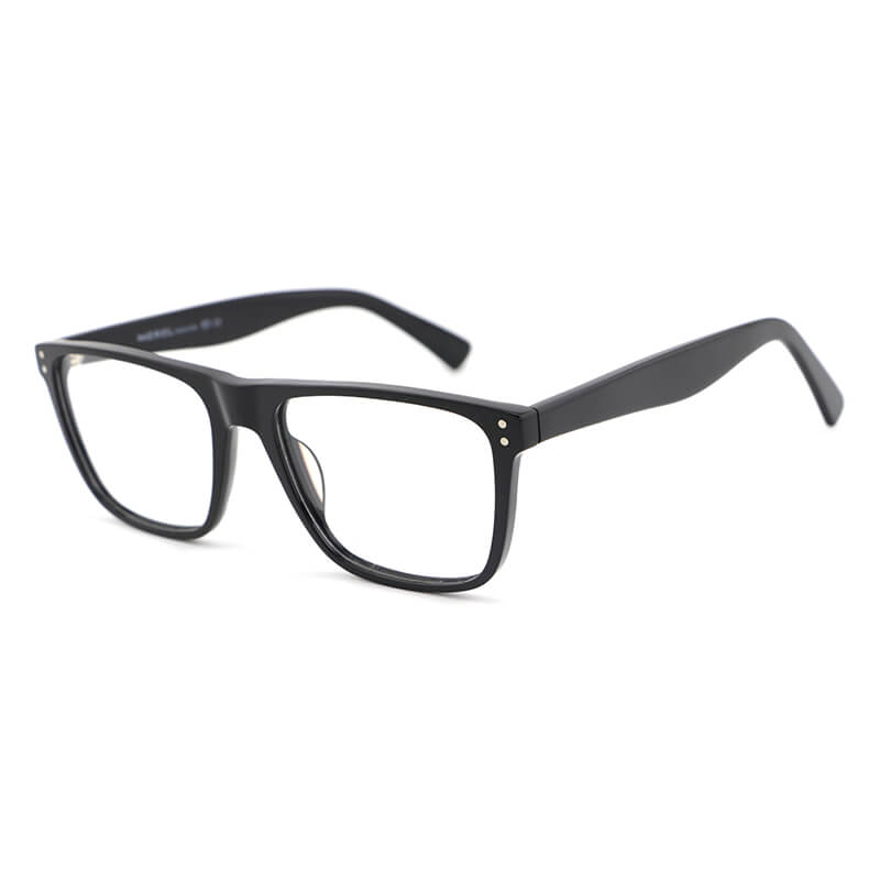 Black acetate square frame optical glasses wholesale classic men women eyeglasses