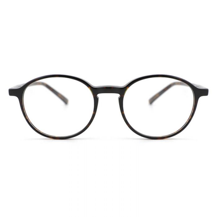 Round frame acetate optical glasses women tortoise fashion circle black frame eyeglasses - Image 4