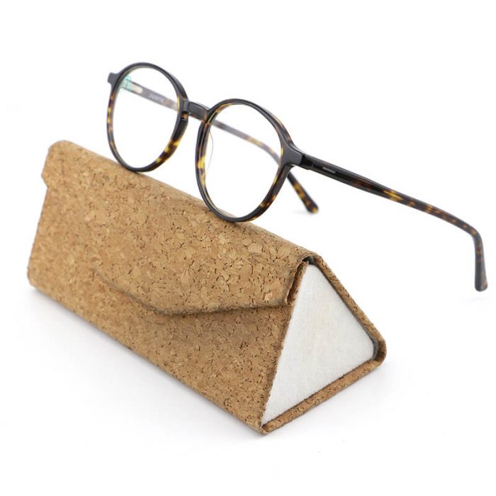 Round frame acetate optical glasses women tortoise fashion circle black frame eyeglasses - Image 2