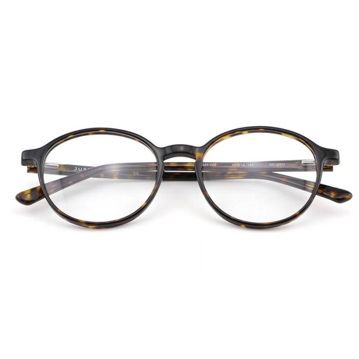 Round frame acetate optical glasses women tortoise fashion circle black frame eyeglasses - Image 3