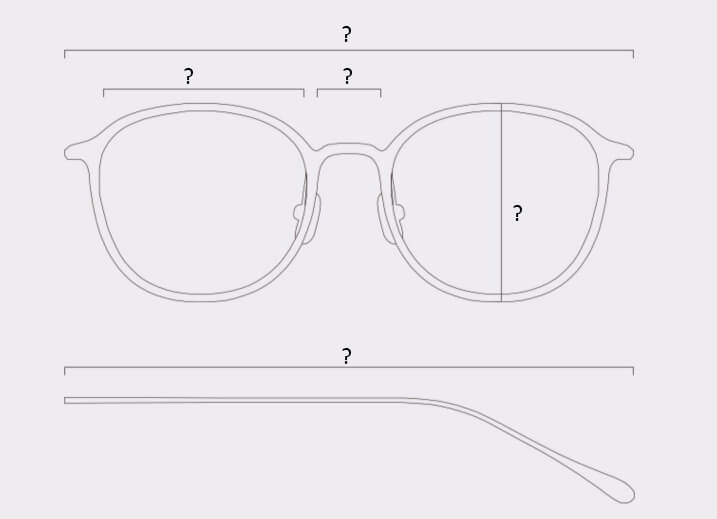 Measurement of optical frame glasses