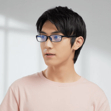 small black rectangle eyeglasses frame for men