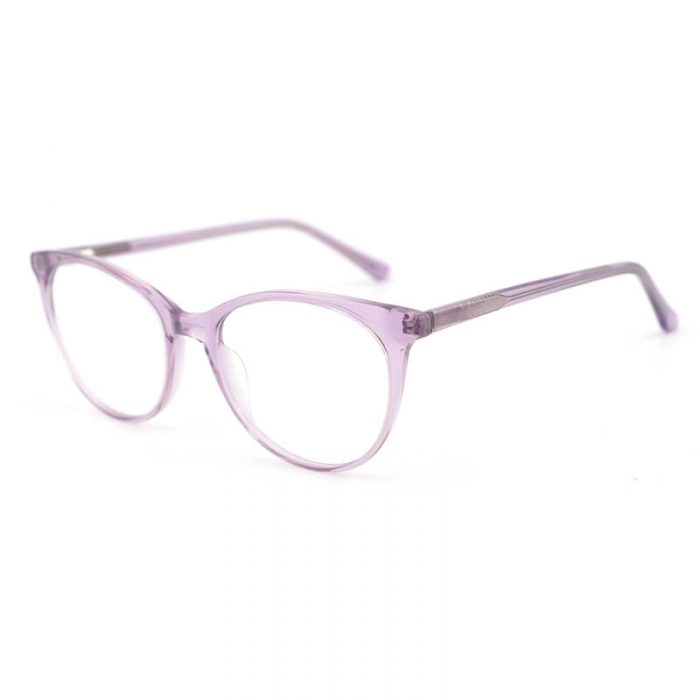 Transparent optical frame women's eyeglasses clear frame with purple arms