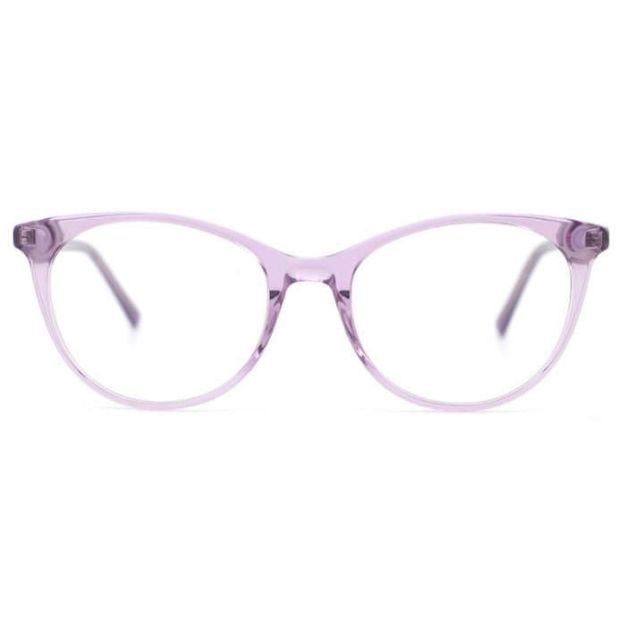 Transparent optical frame women's eyeglasses clear frame with purple arms - Image 3