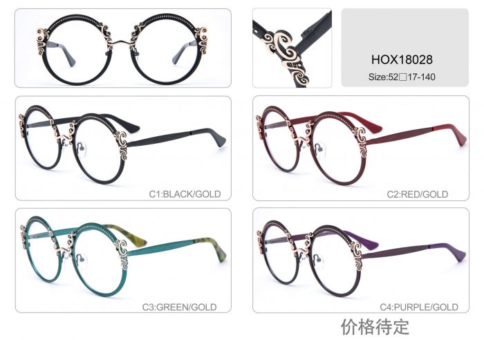 Designer pretty frame women full rim round metal circle eyeglasses thin frame - Image 6